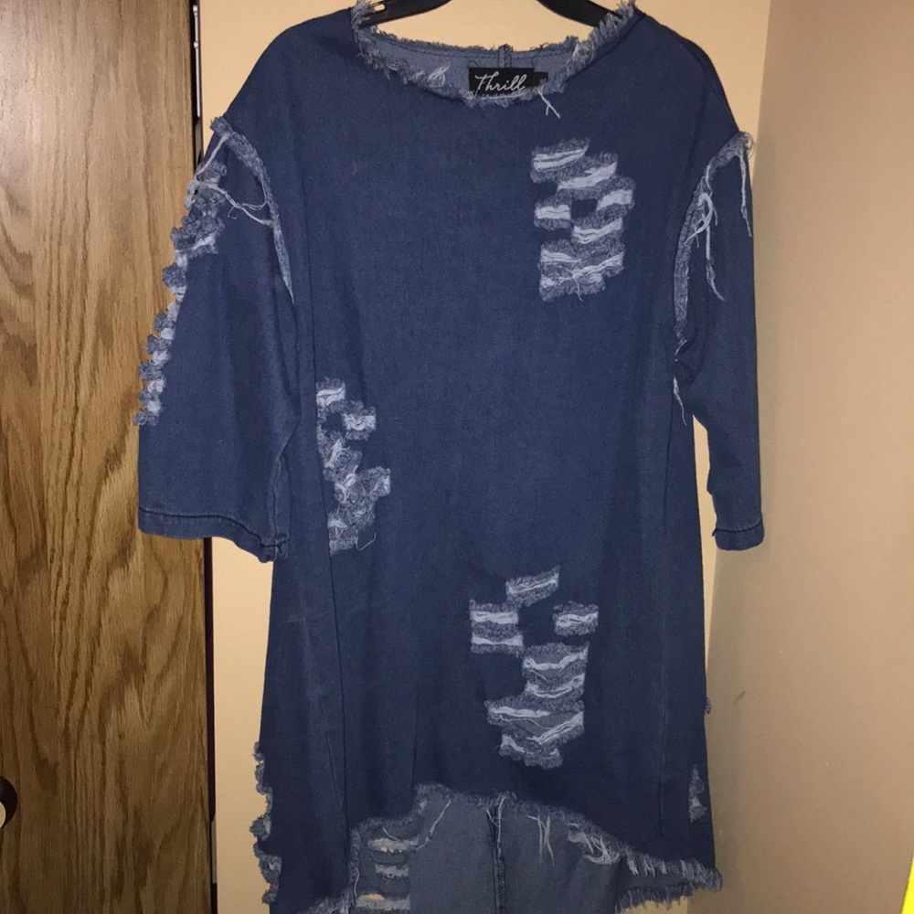 Denim Hi-Low Shirt